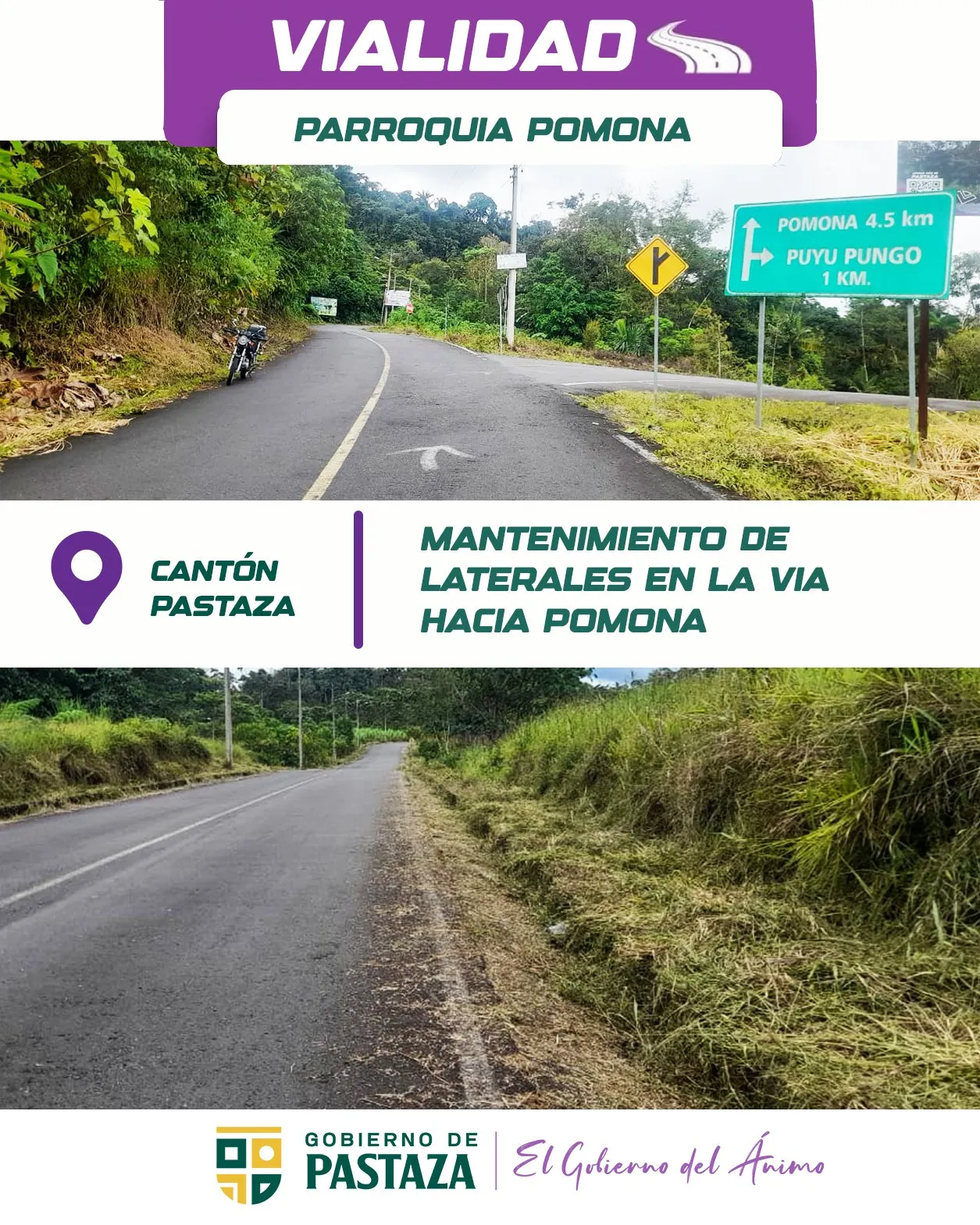 Lee más sobre el artículo Mantenimiento en la vía hacia la parroquia Pomona avanza al 90%.