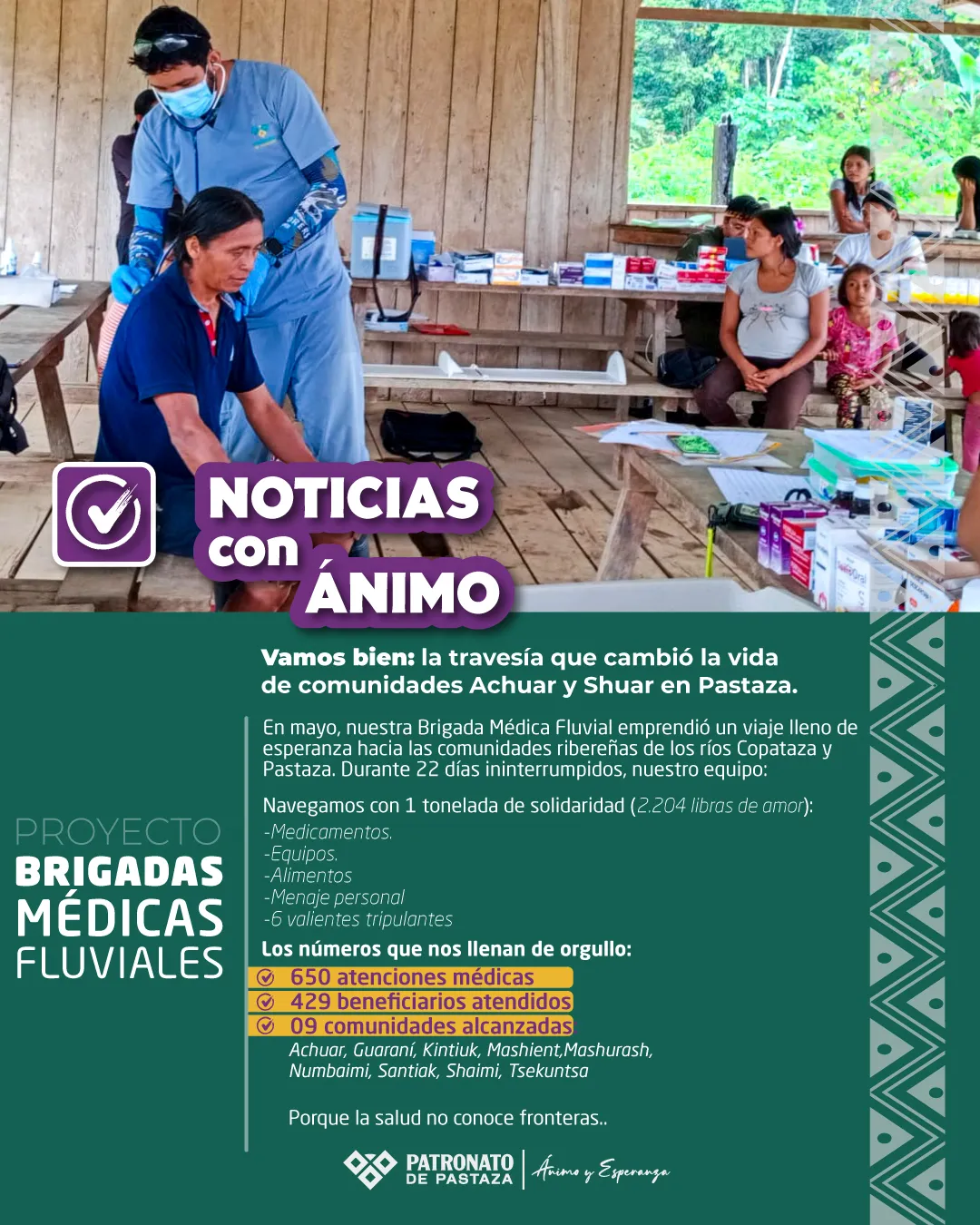 Lee más sobre el artículo BRIGADAS MÉDICAS FLUVIALES.