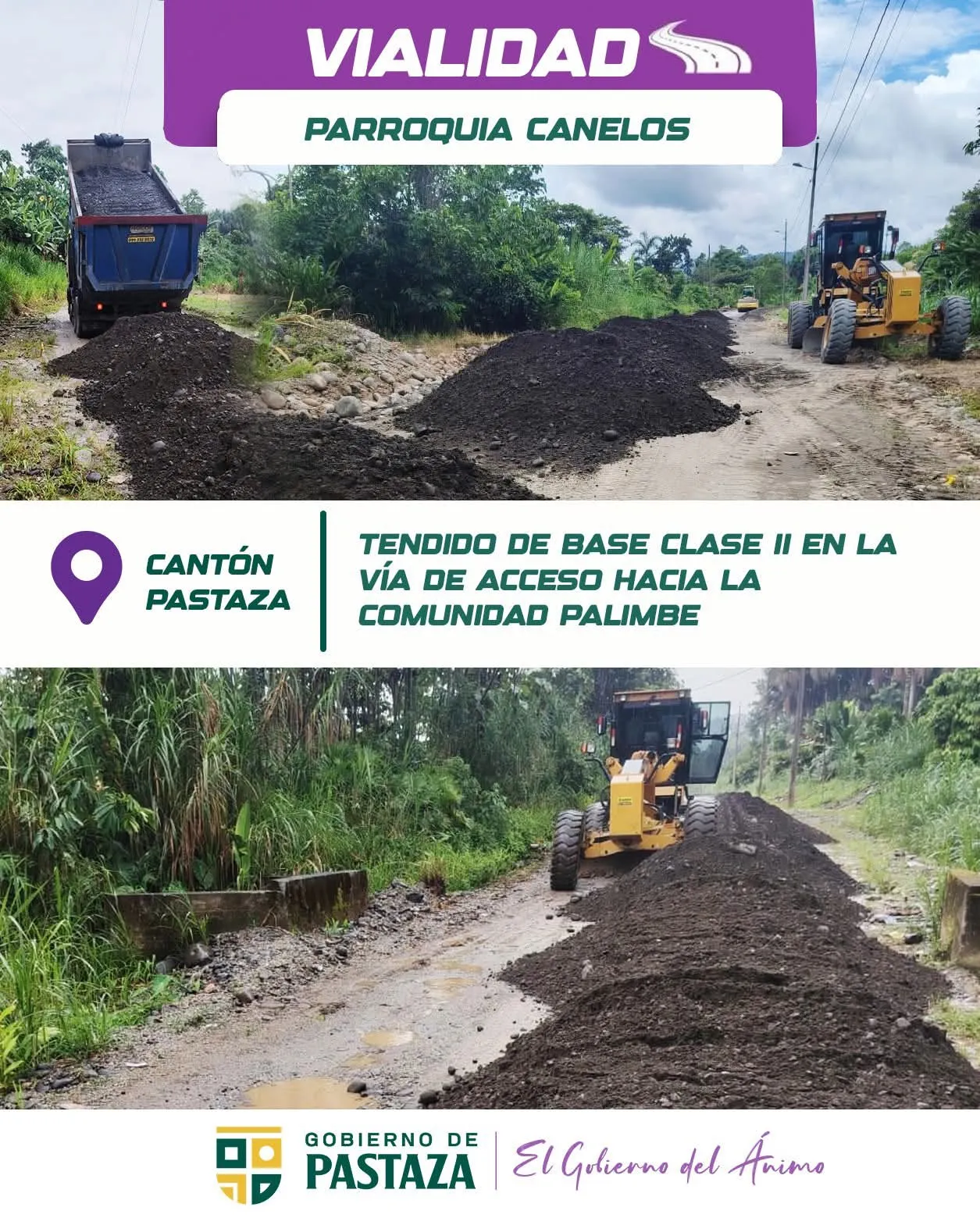 Lee más sobre el artículo VIALIDAD PARROQUIA CANELOS