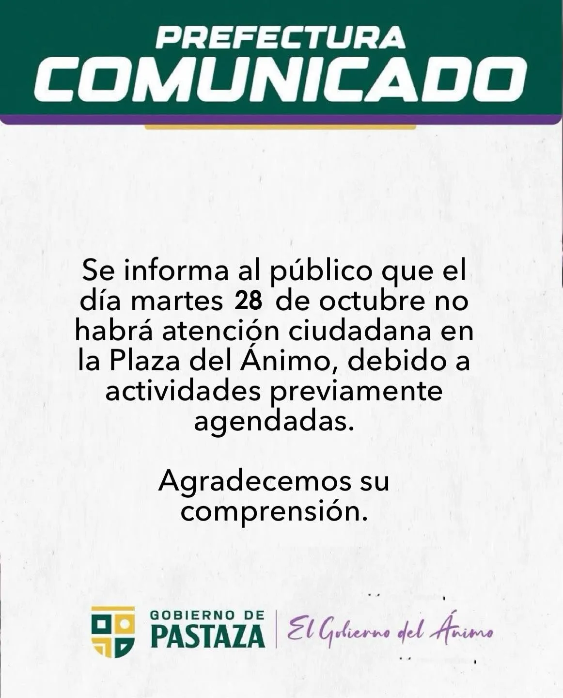 Lee más sobre el artículo COMUNICADO