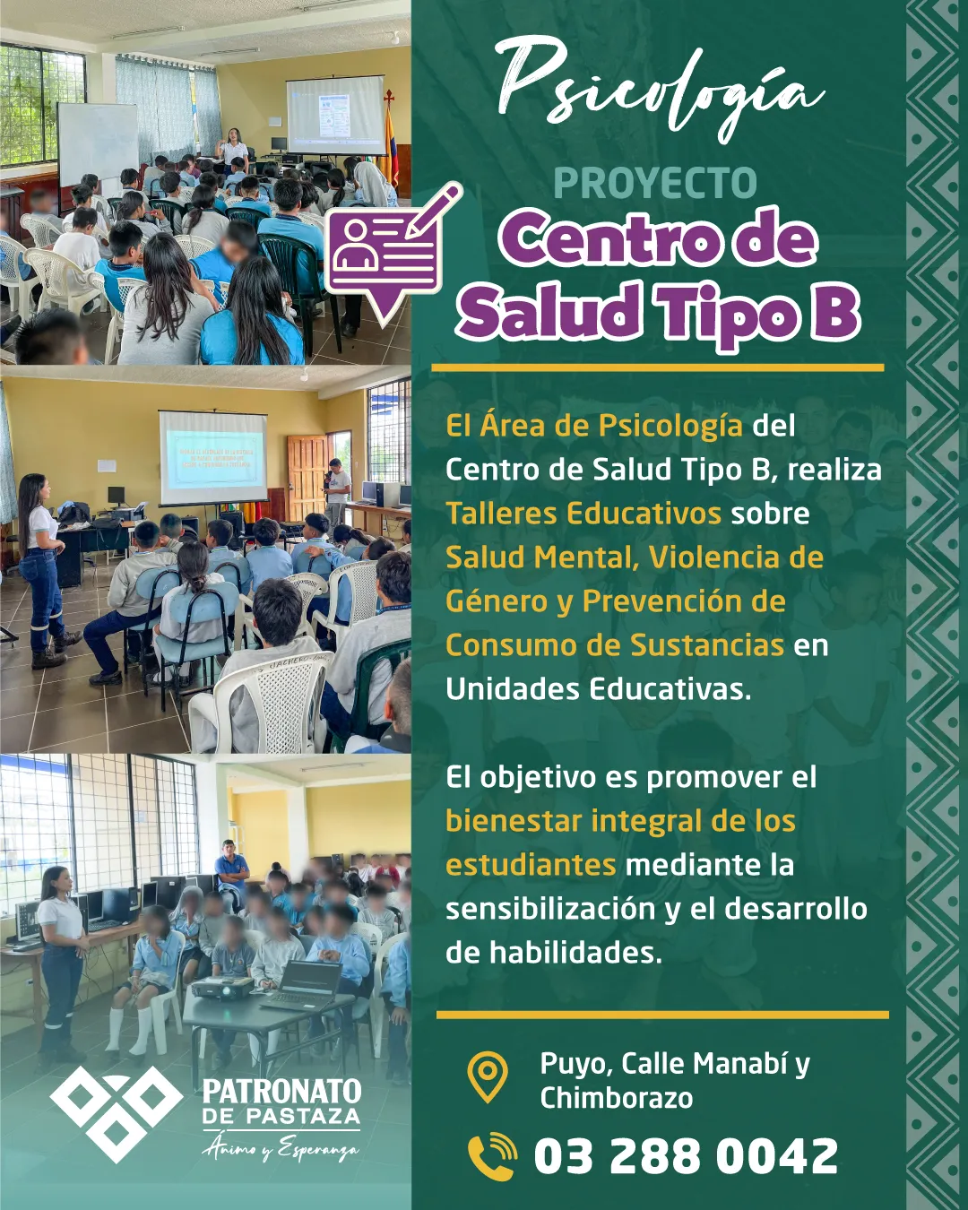 Lee más sobre el artículo PSICOLOGÍA – PROYECTO CENTRO DE SALUD TIPO B