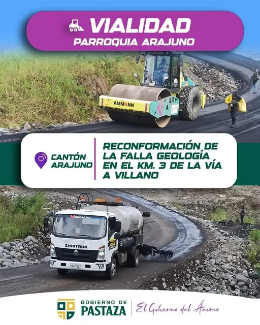 Lee más sobre el artículo TRABAJOS EJECUTADOS EN EL KM 3 DE LA VÍA A VILLANO.