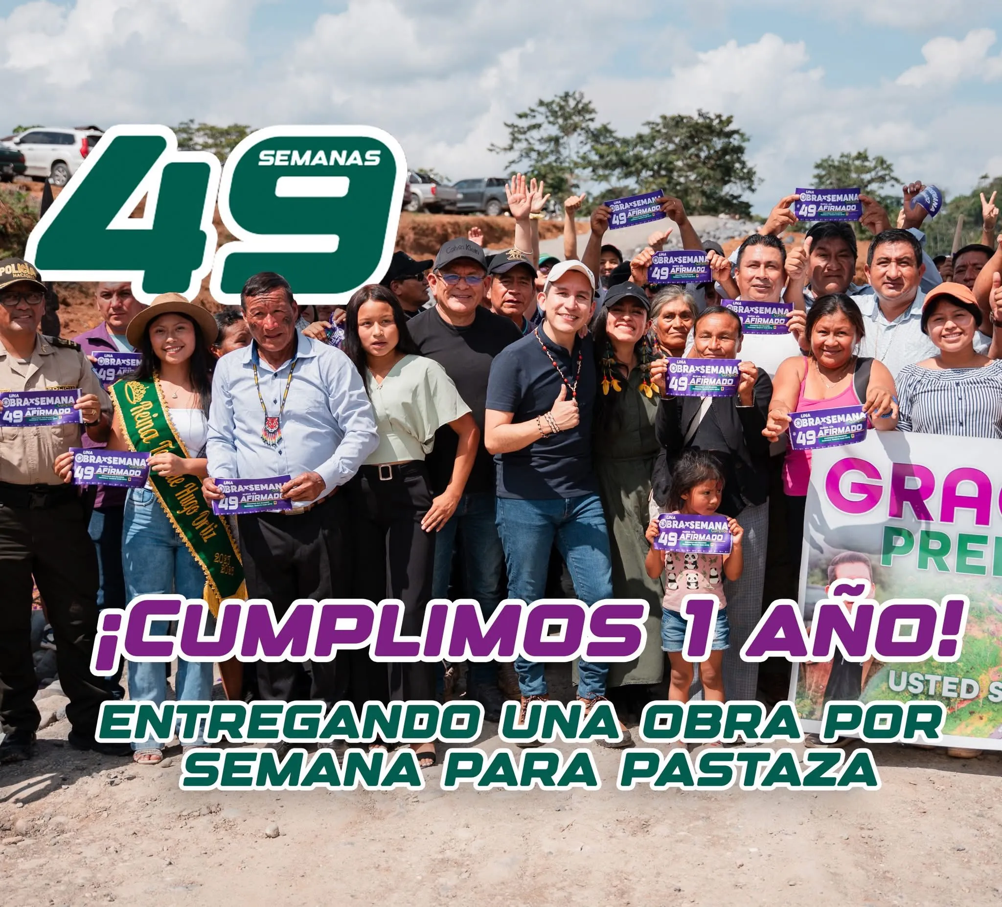 Lee más sobre el artículo Un año de entregar #UnaObraXSemana para Pastaza!