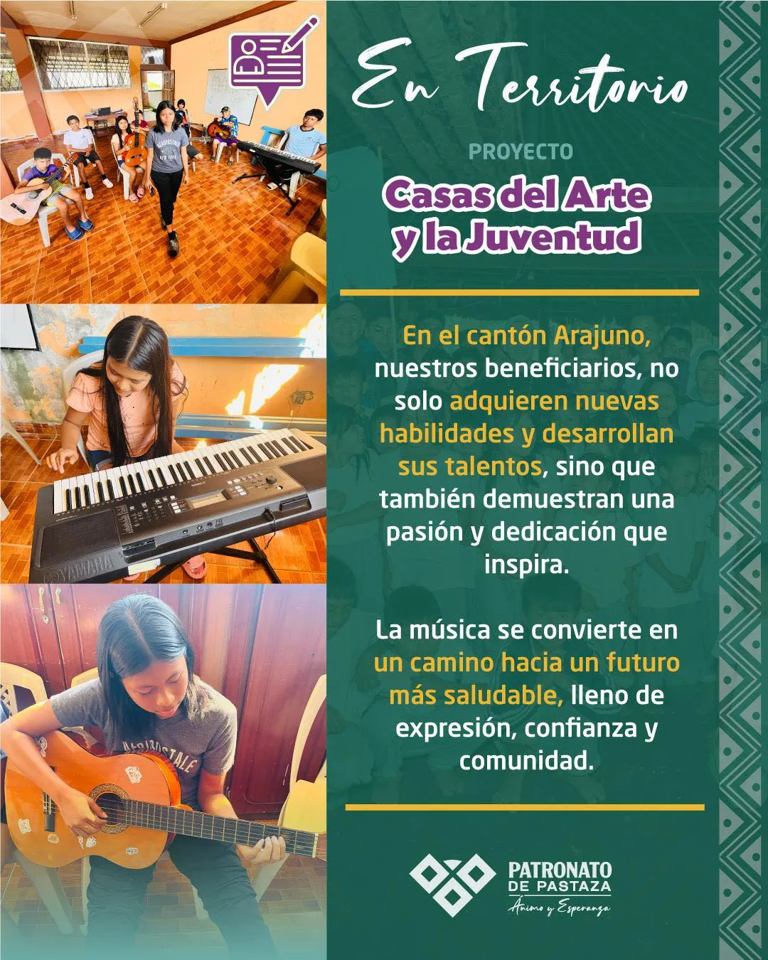 Lee más sobre el artículo ¡EN TERRITORIO! Proyecto Casas del Arte y la Juventud