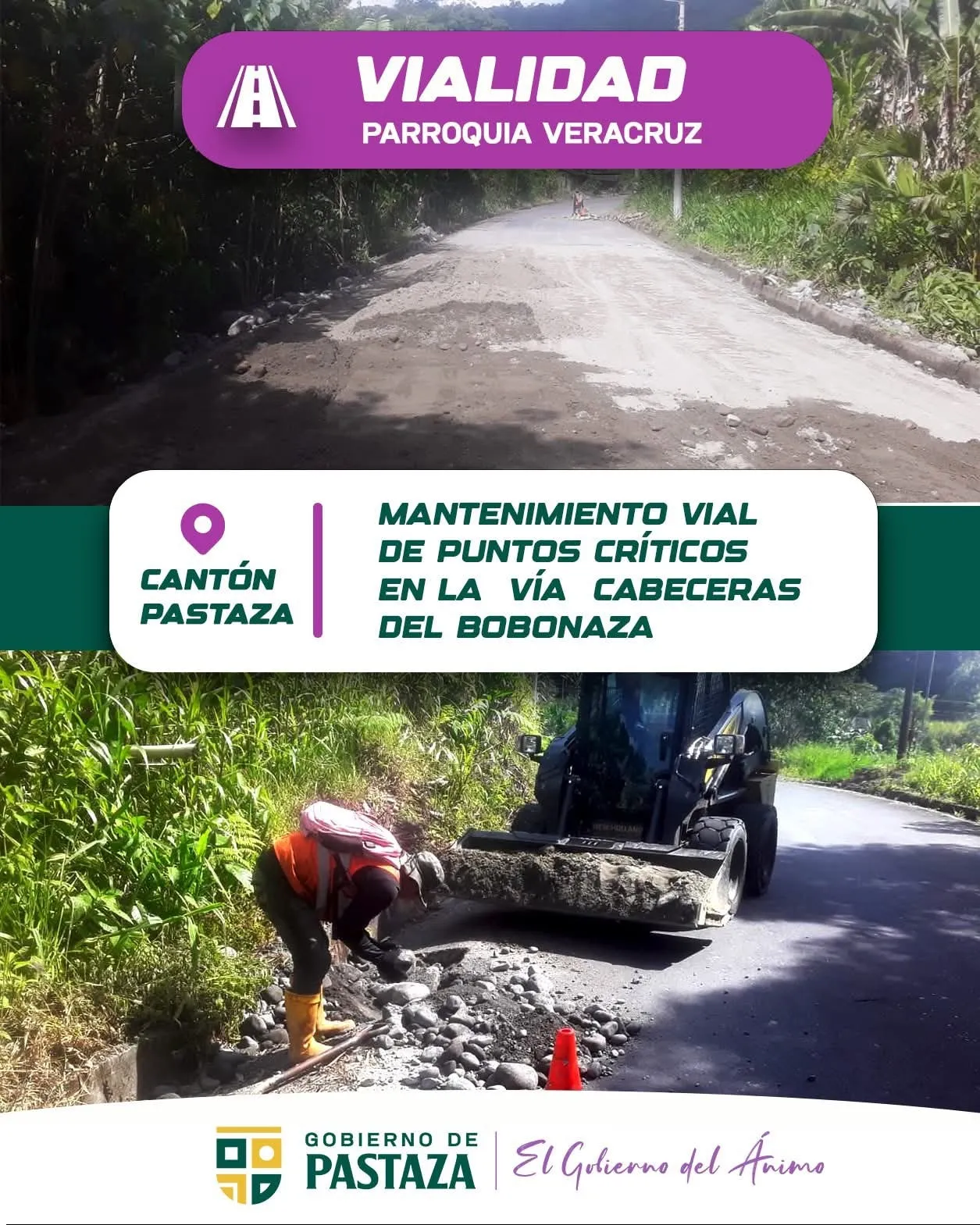 Lee más sobre el artículo Mantenimiento vial en marcha en la parroquia Veracruz.