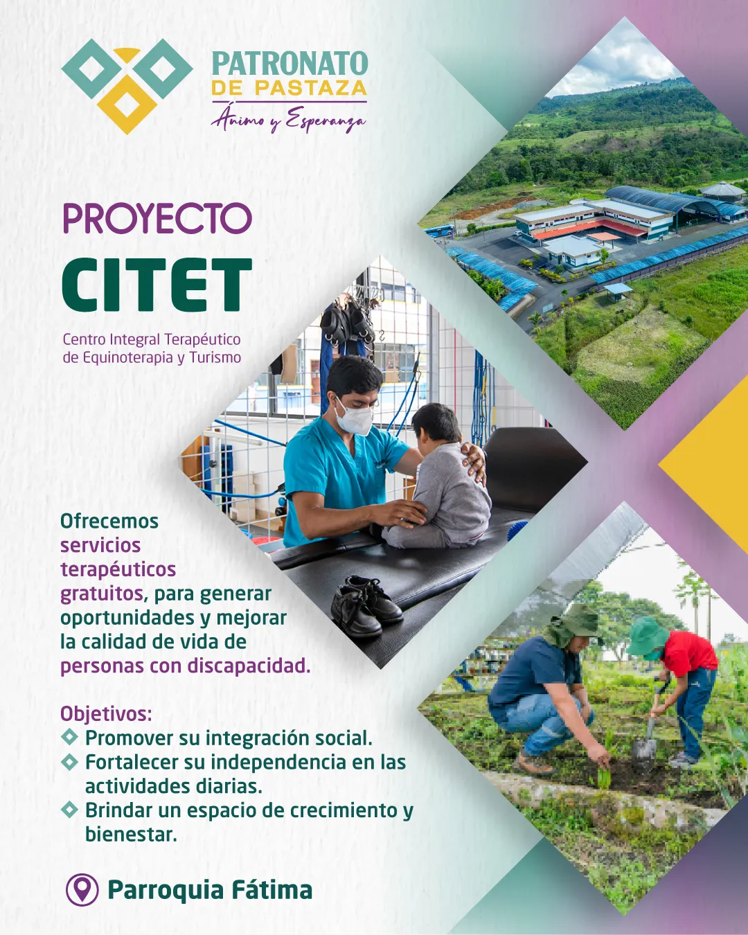 Lee más sobre el artículo En el CITET, nuestros beneficiarios reciben terapias.