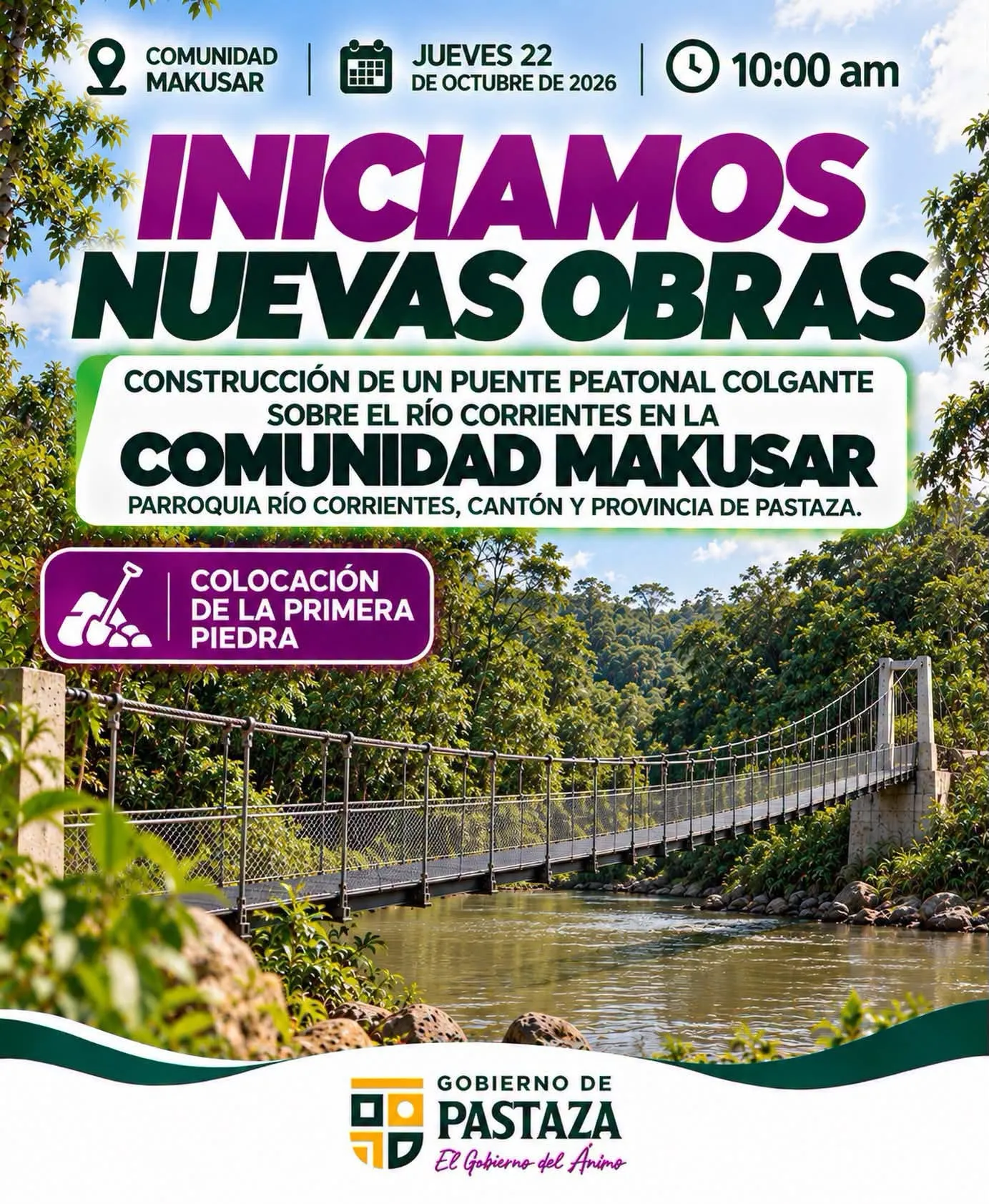 Lee más sobre el artículo En la plenitud de la selva, cerca al límite con Perú !!! Iniciamos una nueva obra !!!