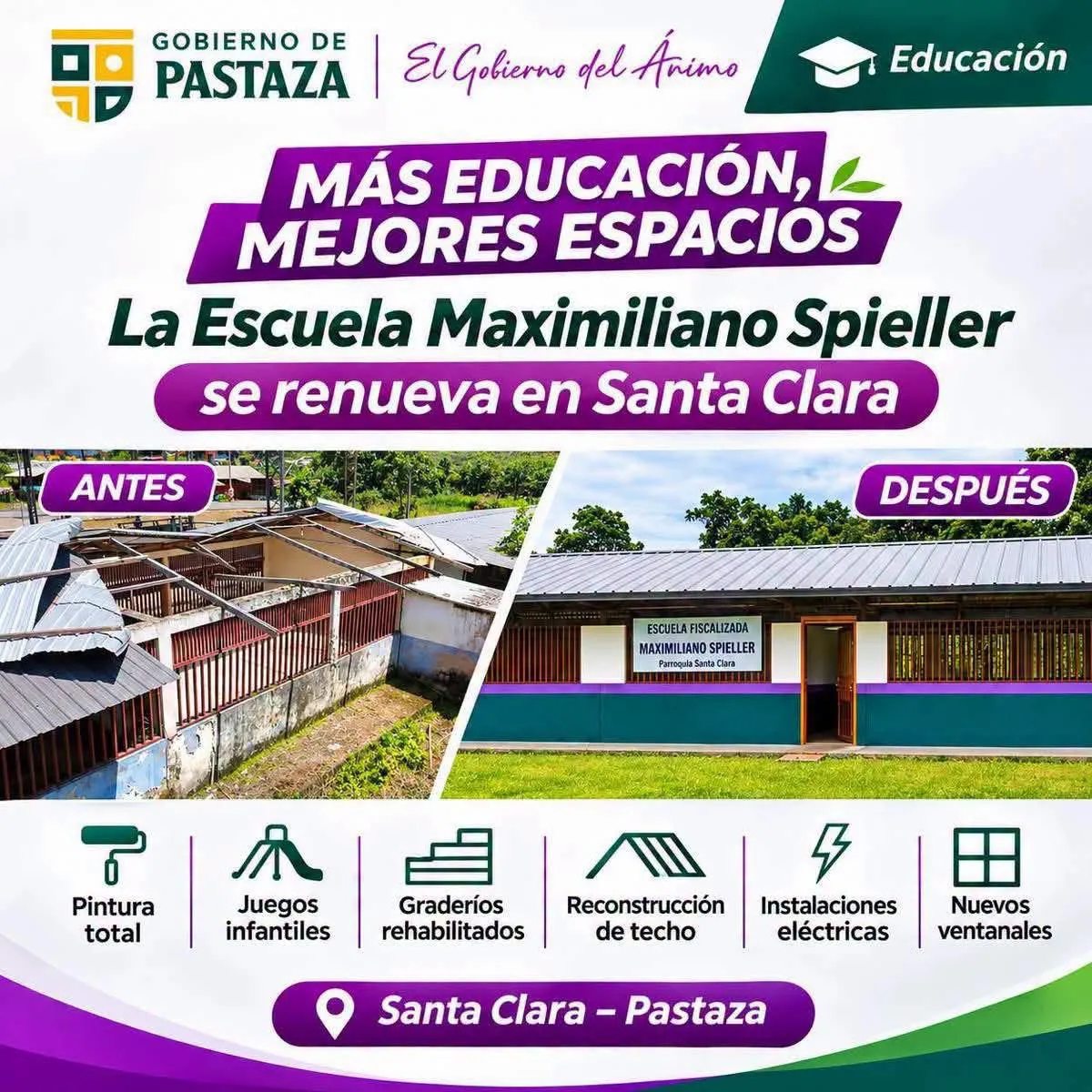 Lee más sobre el artículo ¡MÁS EDUCACIÓN, MEJORES ESPACIOS!