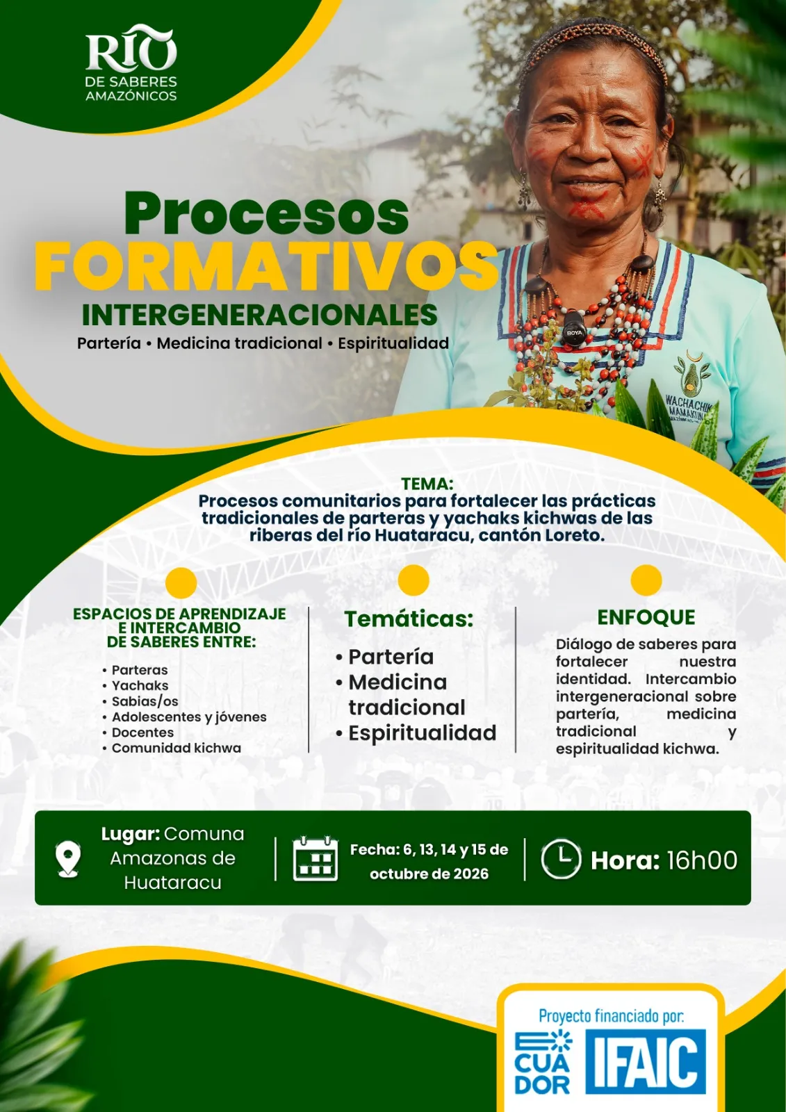 Lee más sobre el artículo RÍO DE SABERES AMAZÓNICOS | PROCESOS FORMATIVOS INTERGENERACIONALES